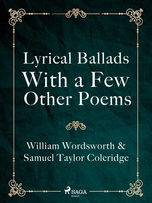 cover image of Lyrical Ballads, With a Few Other Poems